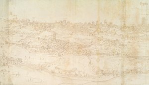 Veduta di Segovia, XVI secolo (penna e inchiostro su carta) da Anthonis van den Wyngaerde